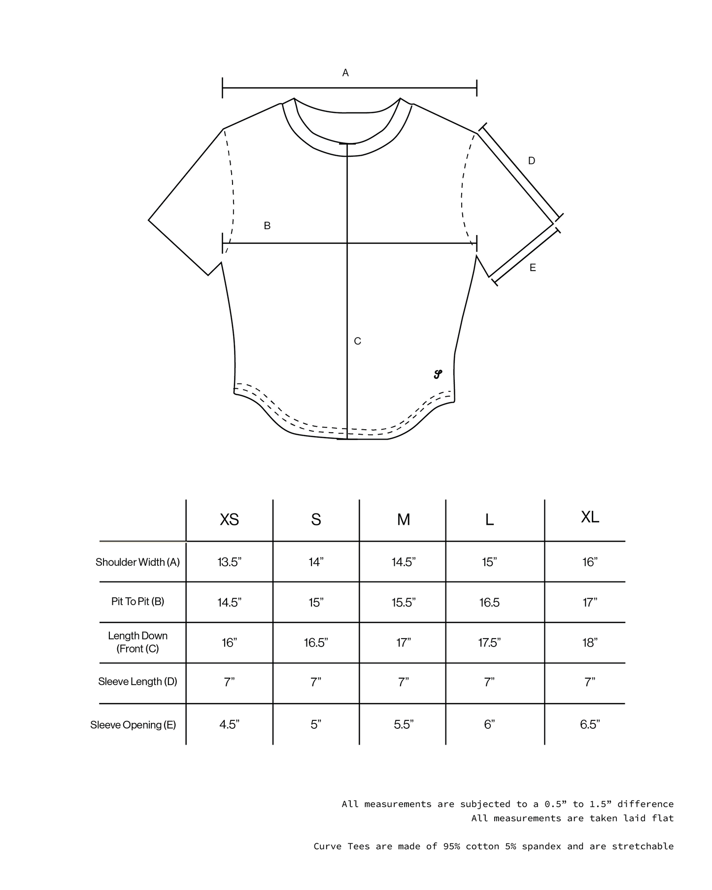 Curve Tee (Espresso)