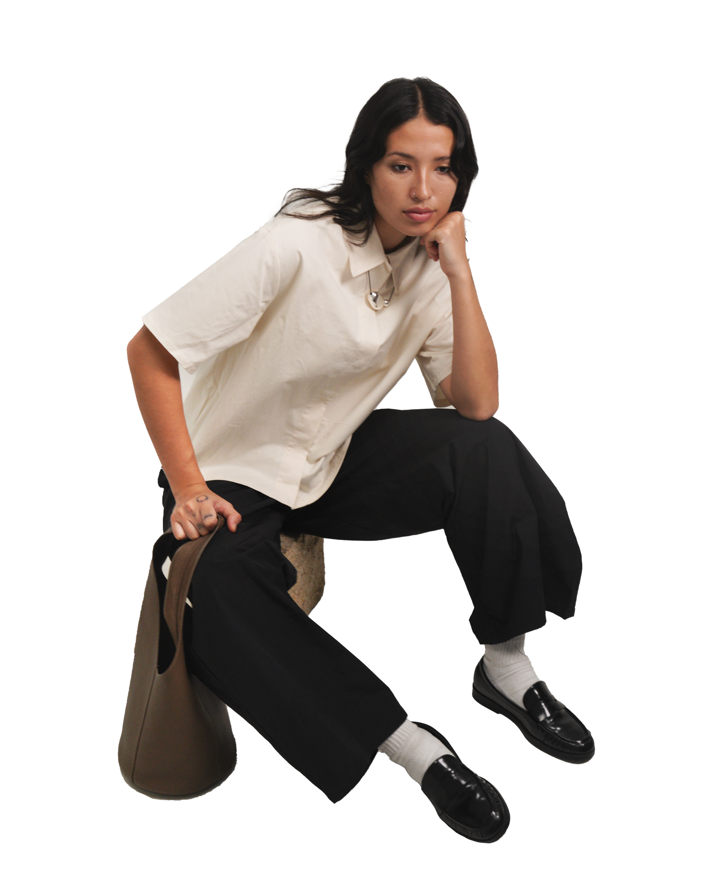 Nylon Slacks in Ink
