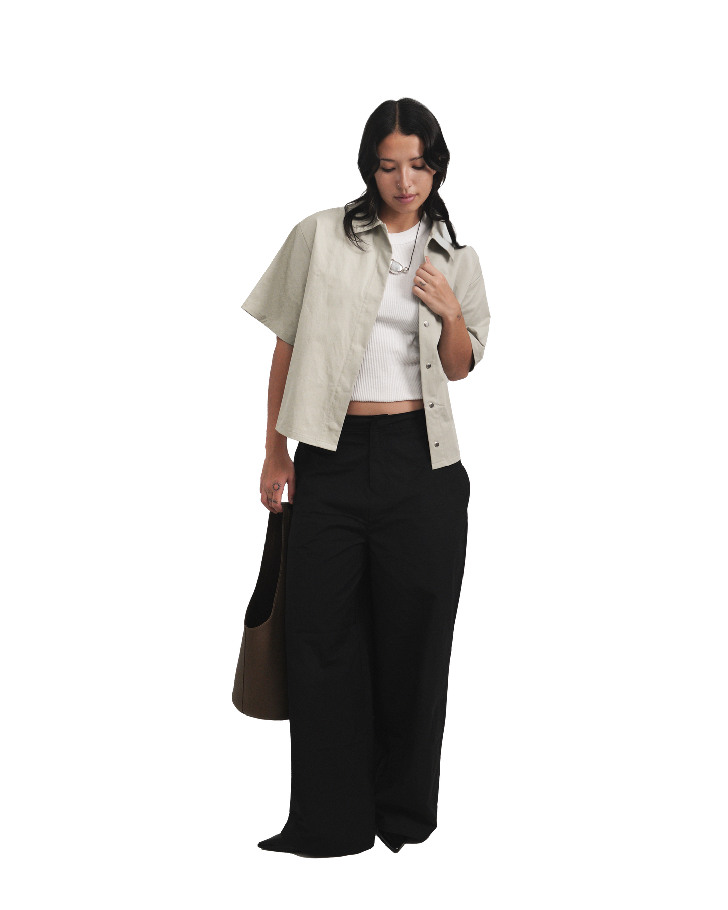 Nylon Slacks in Ink
