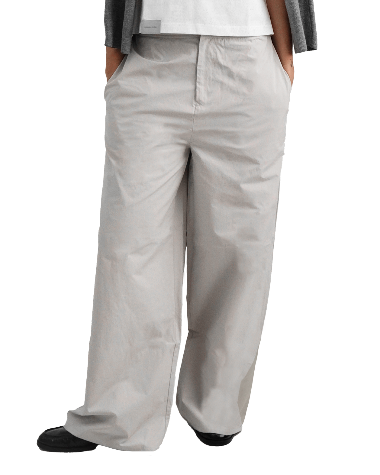 Nylon Slacks in Slate