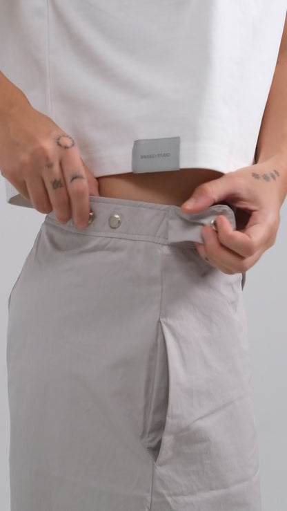 Nylon Slacks in Slate